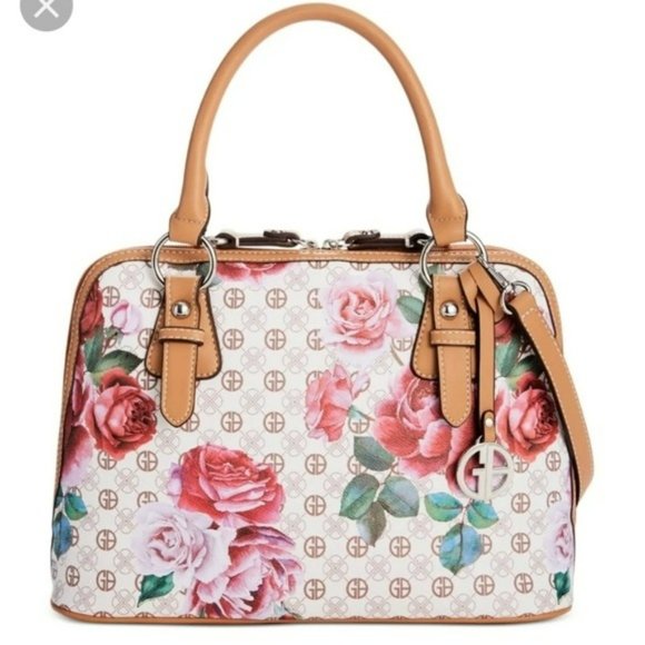 Giani Bernini Handbags - Giani Bernini Signature Peonies Dome Satchel